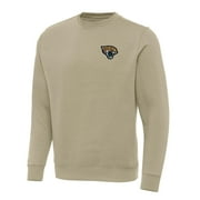 Men's Antigua Khaki Jacksonville Jaguars Victory Pullover Sweatshirt